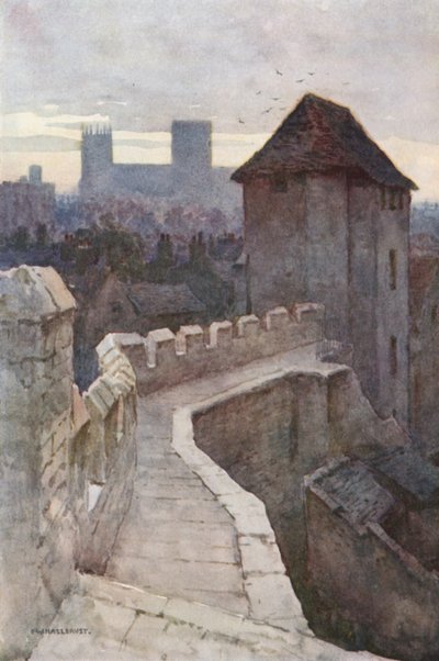 Fishergate Postern from the Walls by Ernest William Haslehust