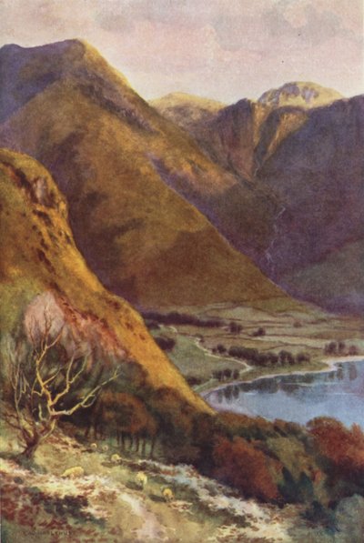 Head of Buttermere and Honister Crag by Ernest William Haslehust