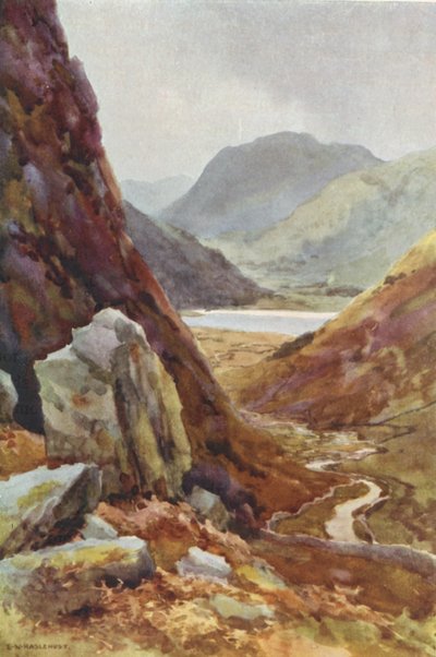 Kirkstone Pass and Brothers Water by Ernest William Haslehust