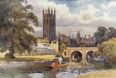 Magdalen College from the Cherwell by Ernest William Haslehust