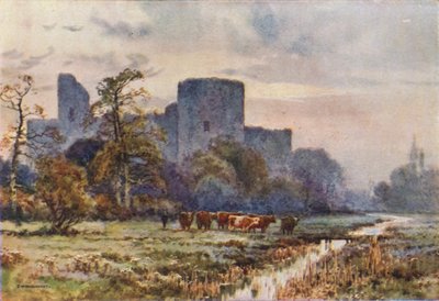 Pevensey Castle from the Meadows by Ernest William Haslehust