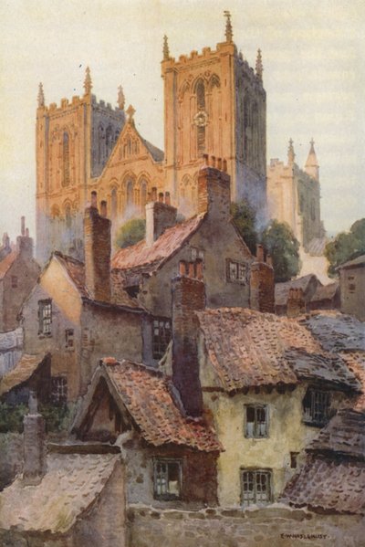 Ripon: The Minster from the Old Town by Ernest William Haslehust
