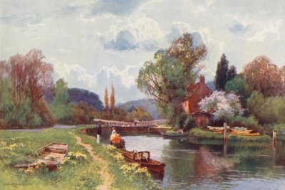 River Thames: Hurley Lock by Ernest William Haslehust
