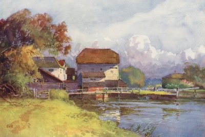 River Thames: Shiplake Mill by Ernest William Haslehust