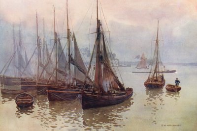 River Thames: The Shrimping Fleet, Gravesend by Ernest William Haslehust