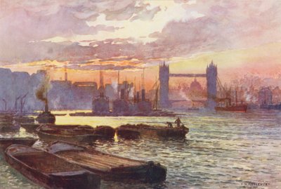 River Thames: The Tower Bridge by Ernest William Haslehust