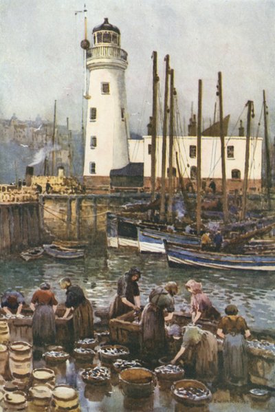 The Harbour during the Herring Season by Ernest William Haslehust