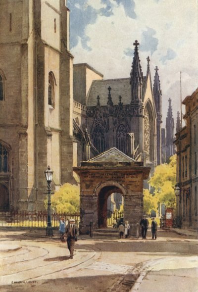 The Old Well House, and Parish Church, Leamington by Ernest William Haslehust