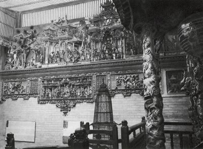 Kuangchou, Kuangtung, Canton, Temple of the God of Medicine, Reliefs in main court by Ernst Boerschmann