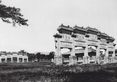 Siling, Chihli, The Western Imperial Tombs of the Manchu Dynasty, Main Entrance by Ernst Boerschmann