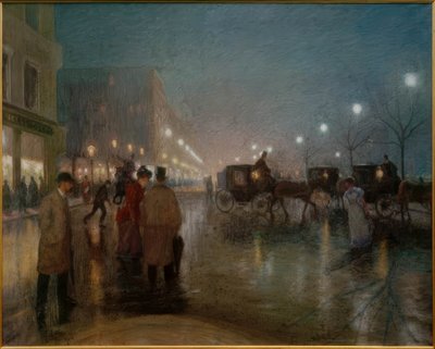 Hamburg, The Jungfernstieg in the Evening by Ernst Eitner