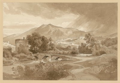 View of Tivoli, with the Anio and the Ponte Lucano and the Tomb of the Plautii by Ernst Fries