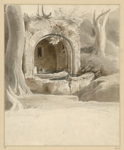 Fountain Niche at Monte Mario near Aqua Acetosa by Ernst Fries