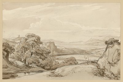 Landscape at Lake Nemi near Ganzano by Ernst Fries