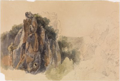 Landscape Study with Rocks by Ernst Fries