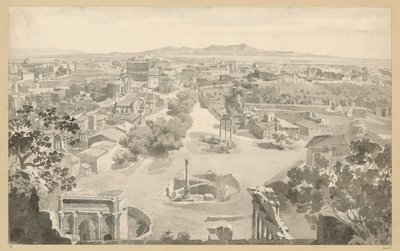 Northwest View of Rome from the Tower of the Capitol by Ernst Fries