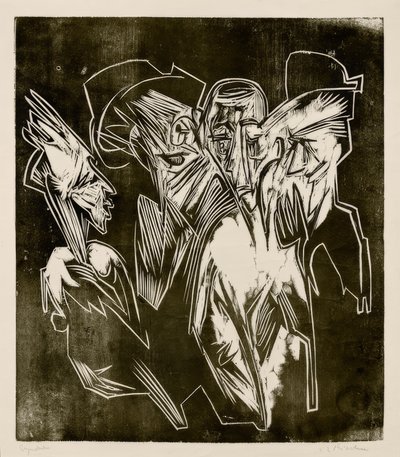 Absalom and His Advisors by Ernst Ludwig Kirchner