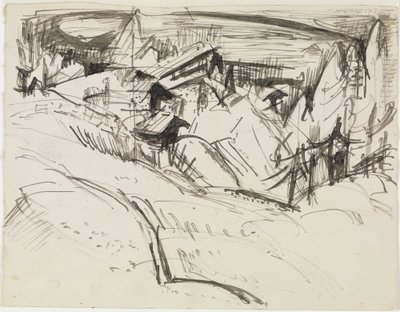 Alp with Huts and Firs by Ernst Ludwig Kirchner