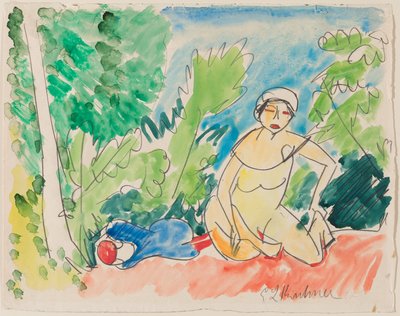 Bathers at the Lake by Ernst Ludwig Kirchner