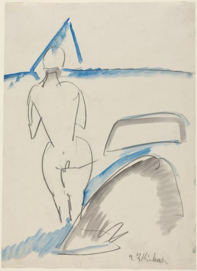 Bather on the Beach by Ernst Ludwig Kirchner
