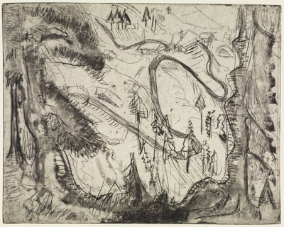 Mountain Path, Seen from Above by Ernst Ludwig Kirchner