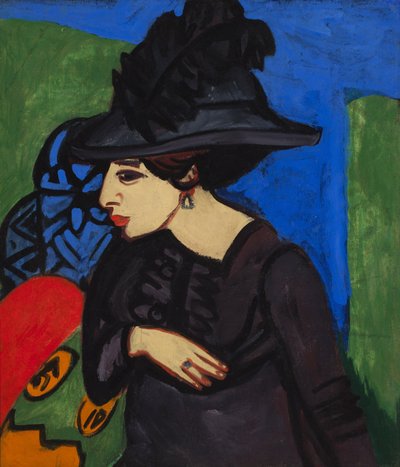 Dodo with a Feather Hat by Ernst Ludwig Kirchner