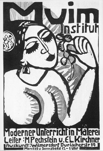 Muim-Institut (woodcut) by Ernst Ludwig Kirchner
