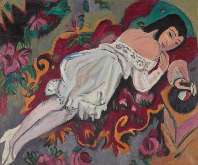 Girl in White Chemise by Ernst Ludwig Kirchner