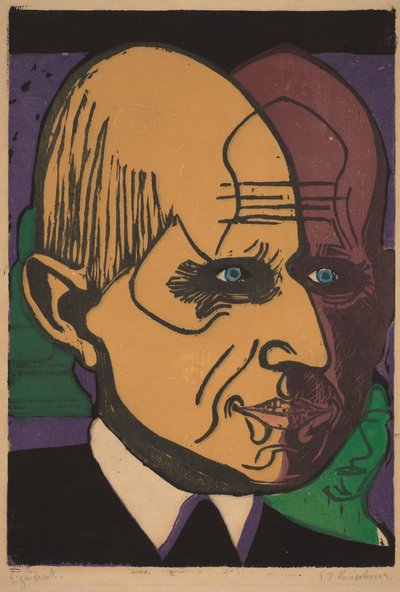 Head of Dr. Bauer by Ernst Ludwig Kirchner