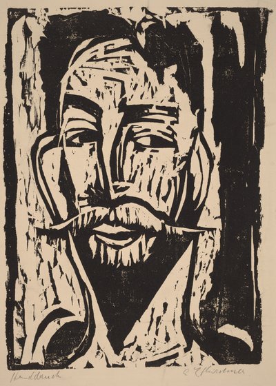 Head of Prof. Dr. Graef by Ernst Ludwig Kirchner