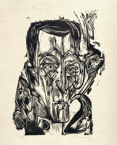 Head Poet Frank I by Ernst Ludwig Kirchner