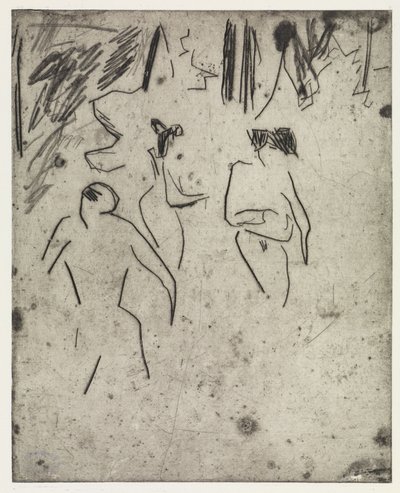 Moritzburg Bathers in the Thicket/The Sick Dodo by Ernst Ludwig Kirchner