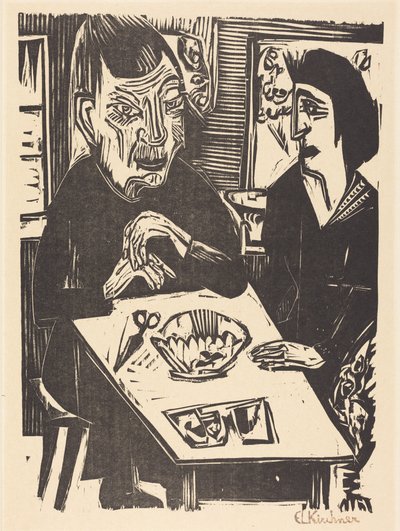 Old and Young Woman by Ernst Ludwig Kirchner