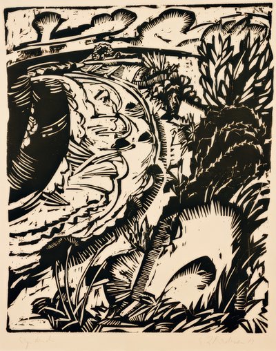 Steep Coast with Round Bay by Ernst Ludwig Kirchner