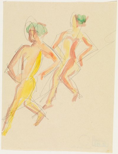 Two Dancers by Ernst Ludwig Kirchner