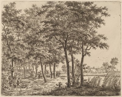 Landscape with a Peasant Carrying Firewood, c. 1800 by Ernst Willem Jan Bagelaar