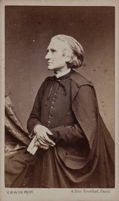 Portrait of the Composer Franz Liszt by Erwin Hanfstaengl