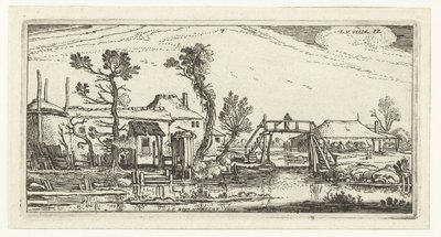 Farm by a Canal near Haarlem by Esaias van de Velde