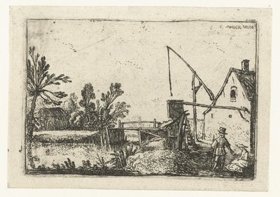 Farmhouse by a Canal by Esaias van de Velde