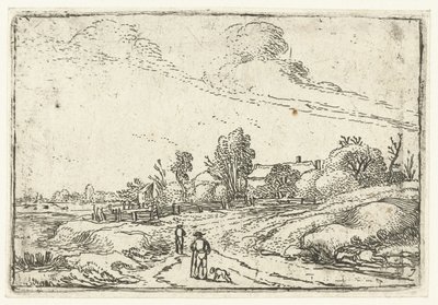 Path along a farm by Esaias van de Velde