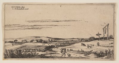 Landscape with Gallows, from Landscapes by Esaias van den Velde I