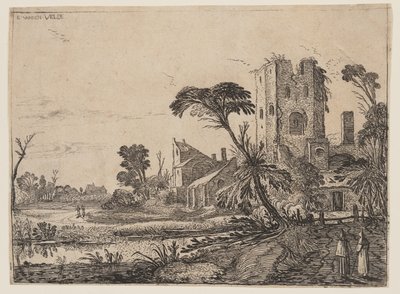 Two Monks on a Path by Esaias van den Velde I