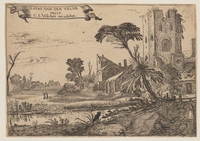 Two Monks on a Path by Esaias van den Velde I