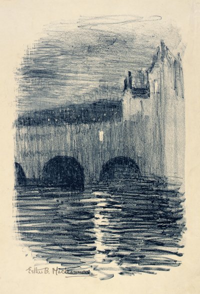 Pulteney Bridge, Bath--Twilight by Esther Blaikie MacKinnon