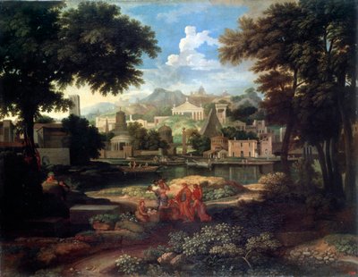 Landscape with Moses Saved from the Nile by Etienne Allegrain