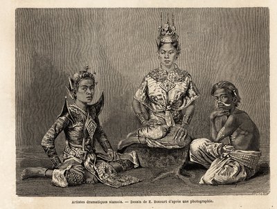 Siamese Dramatic Artists by Etienne Gabriel Bocourt