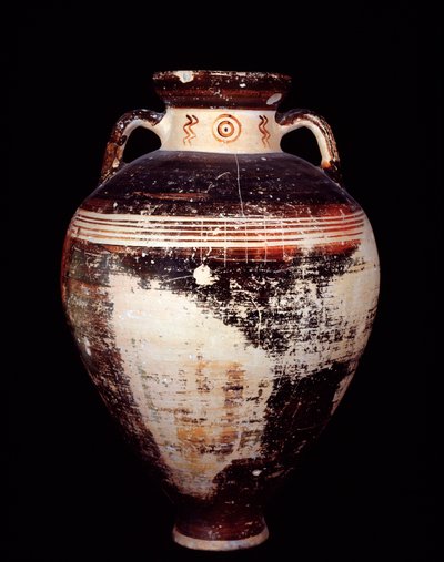 Etruscan civilization: attic amphora of type SOS, from Cerveteri, necropolis of Monte Abatone, Italy - 675-625 BC by Etruscan