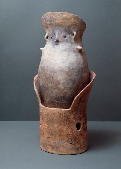 Etruscan Civilization, Funeral Rite: Shaped Canopic Ossuary, 8th Century BC by Etruscan