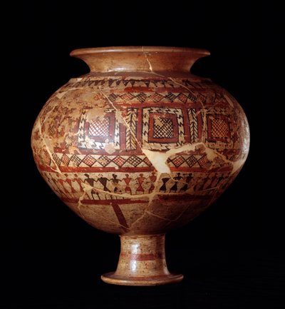 Etruscan civilization: olla vase from tomb 3, necropolis of Buccacce a Bisenzio - 7th century BC by Etruscan