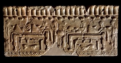 Terracotta frieze adorned with a banquet scene, 580 BC by Etruscan